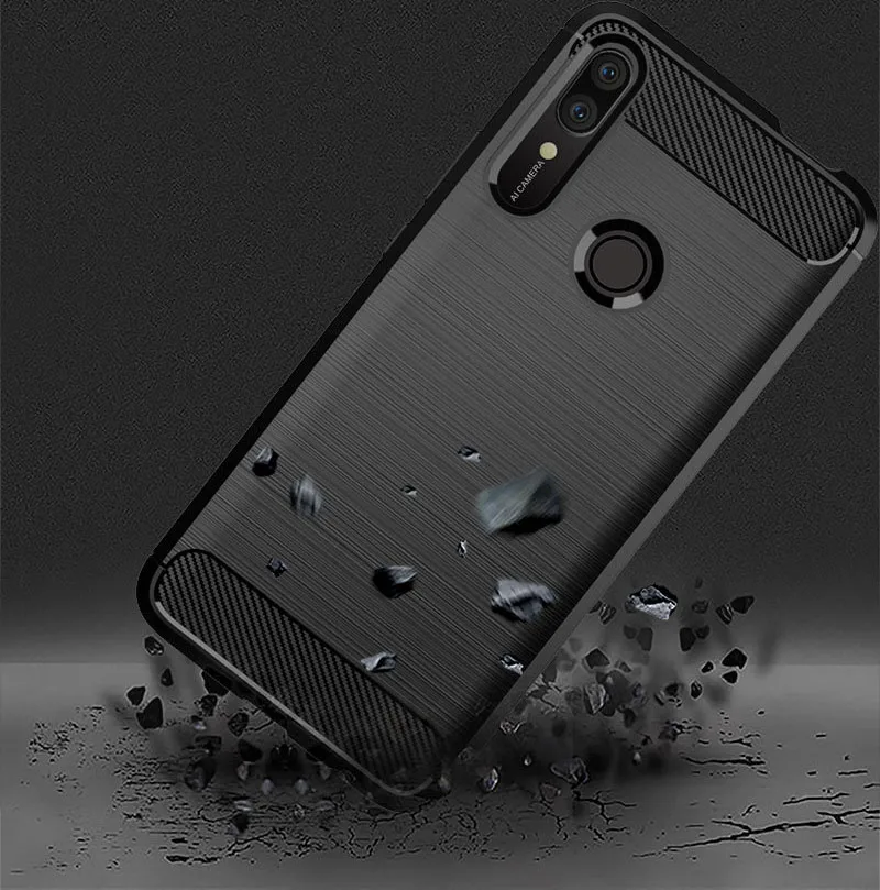 Чехол из углеродного волокна для Huawei P Smart Z противоударный бампер силиконовый