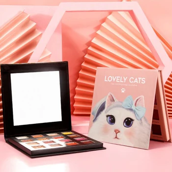 

Fasion lovely cats eyeshadow pallete powder shimmer matte glitter long-lasting easy to wear pigment eyeshadow palette makeup