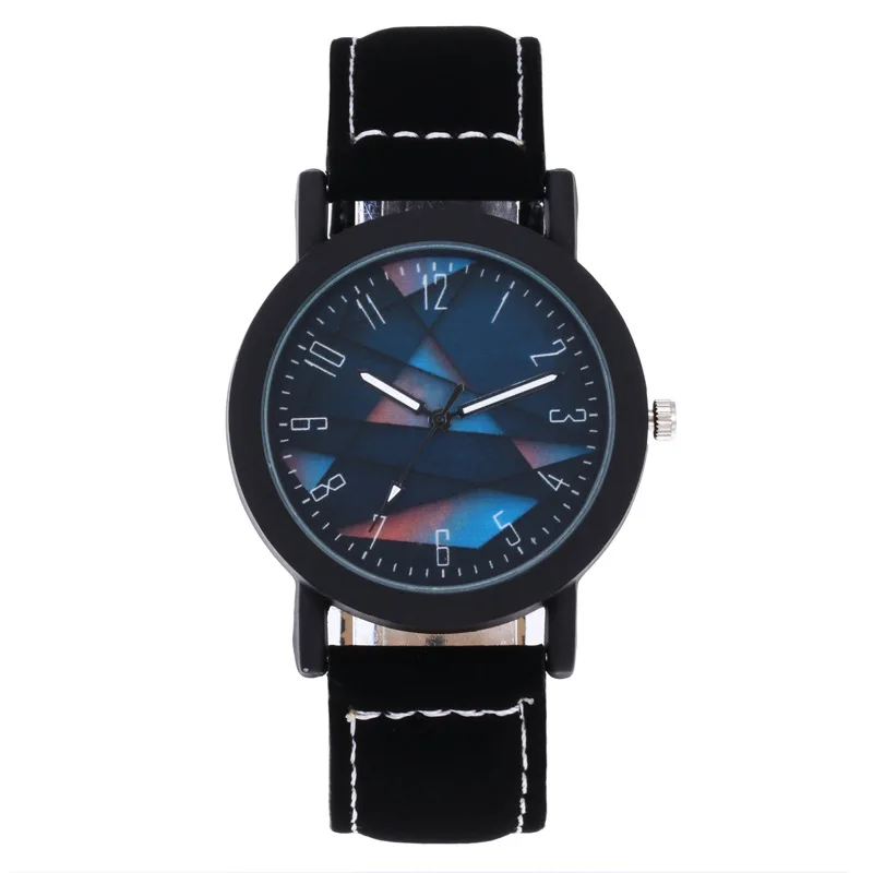 

To Fight a Lot of Foreign Trade Hot Selling Korean-style Trend of Fashion Man Student Watch Dull Polish Leather Belt Quartz Watc