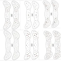 6 Sheets Temporary Party Face Decal Women Fashion Accessories Tattoo Freckles  Stickers Makeup Stickers