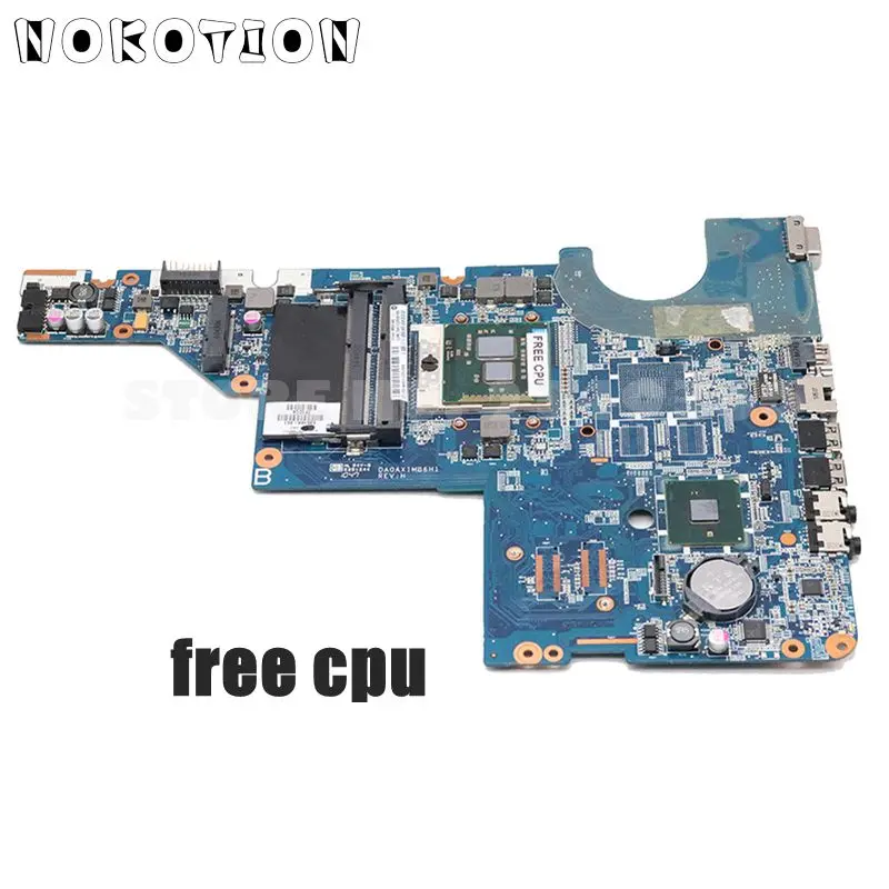 Материнская плата NOKOTION 595184 001 для ноутбука HP CQ62 CQ42 G42 DA0AX1MB6F1 HM55 DDR3 бесплатный