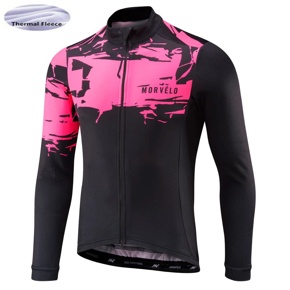 Зимняя Теплая Флисовая Мужская велосипедная одежда с длинным рукавом для велоспорта Джерси Pro Team наружная горная дорожная форма велосипедный Триатлон - Цвет: 6