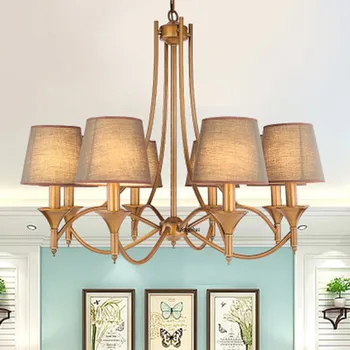 

Nordic Luxury LED Retro Iron Art Chandelier American Hanging Lamp Living Room Restaurant Loft Stair Bedroom Decor Light Fixtures