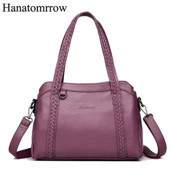 

Luxury Handbags Women Bag Designer Pu Leather Soft Messenger Bags Ladies Hand Bags for Female