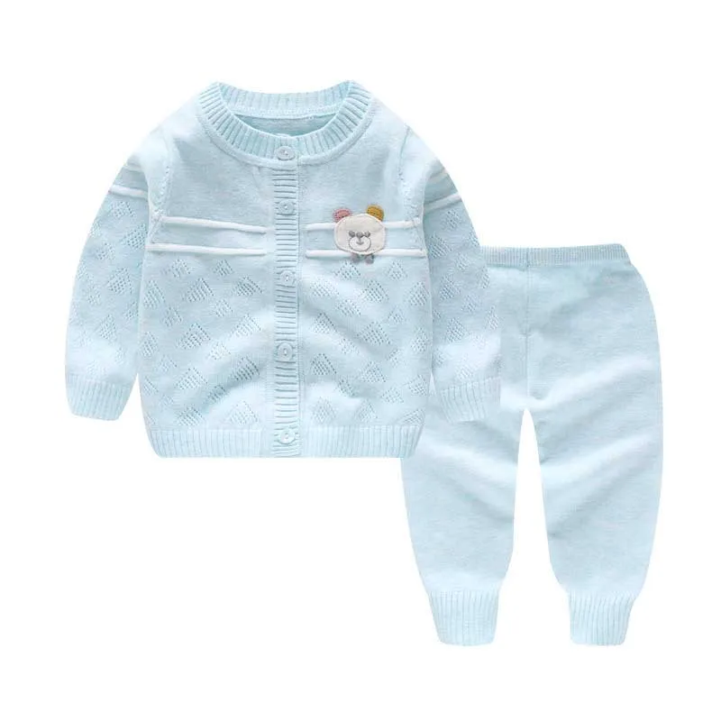 Одежда для новорожденных, вязаный кардиган+ свитер, штаны, комплект для маленьких мальчиков, одежда для младенцев, теплый детский костюм для девочек, комплекты со свитером