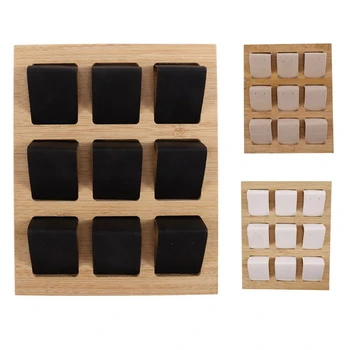 

9Pcs Wood Earring Card Holder Tray for Jewelry Accessory Display