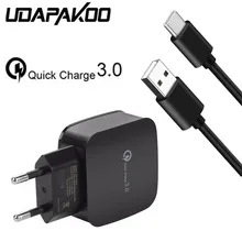1 м usb кабель type c для samsung Galaxy A9S A8 Xiaomi mi x 3 LG G5 G7 и 9 в 3,0 A Быстрая зарядка QC EU usb зарядное устройство адаптер