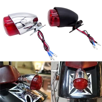 

Universal 1 Pcs 12V Motorcycle LED Brake Stop Running Tail Rear Light For Cafe Racer Bobber Cruiser Chopper Custom