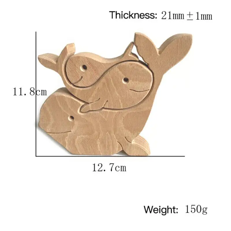 Mother's Day Ornaments Festival Creative Wooden Ornaments Animal Rabbit  Family Elephant Heart shaped Solid Wood Decoration Craft|Figurines   Miniatures| - AliExpress