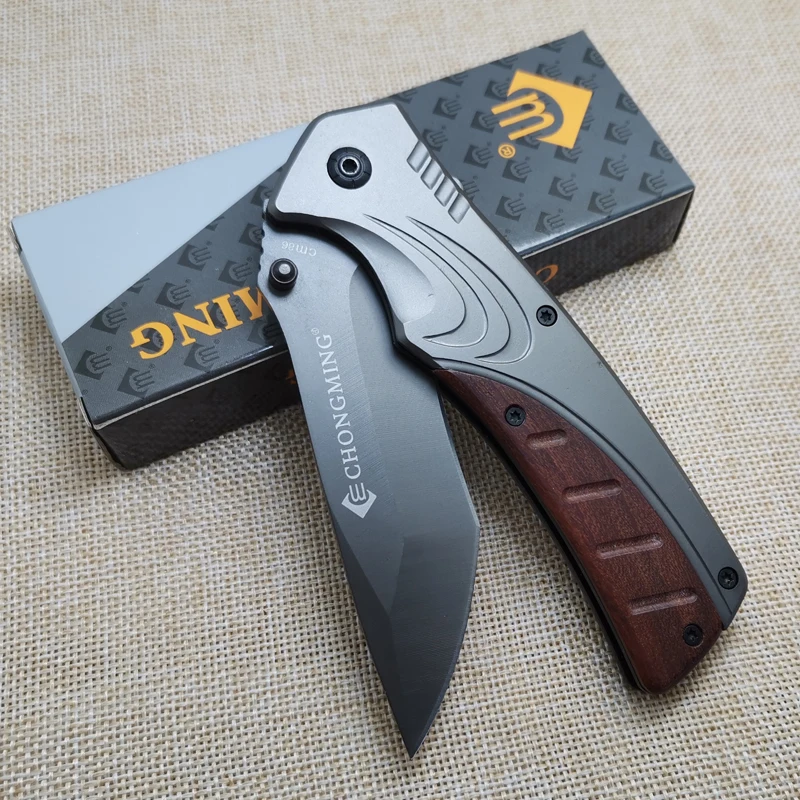 8.6\'\' Damascus 440C Folding Knife Tactical Folding Knife Camping Folding Knife Outdoor Rescue Knife Outdoor Tools Pocket Knife