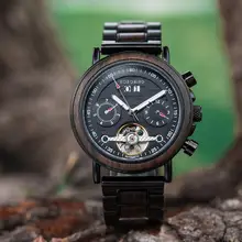 

Man‘s Mechanical Watches BOBO BIRD Men Wooden Watch Stainless Steel Automatic Wristwatch Business Waterproof Chronograp Clock's