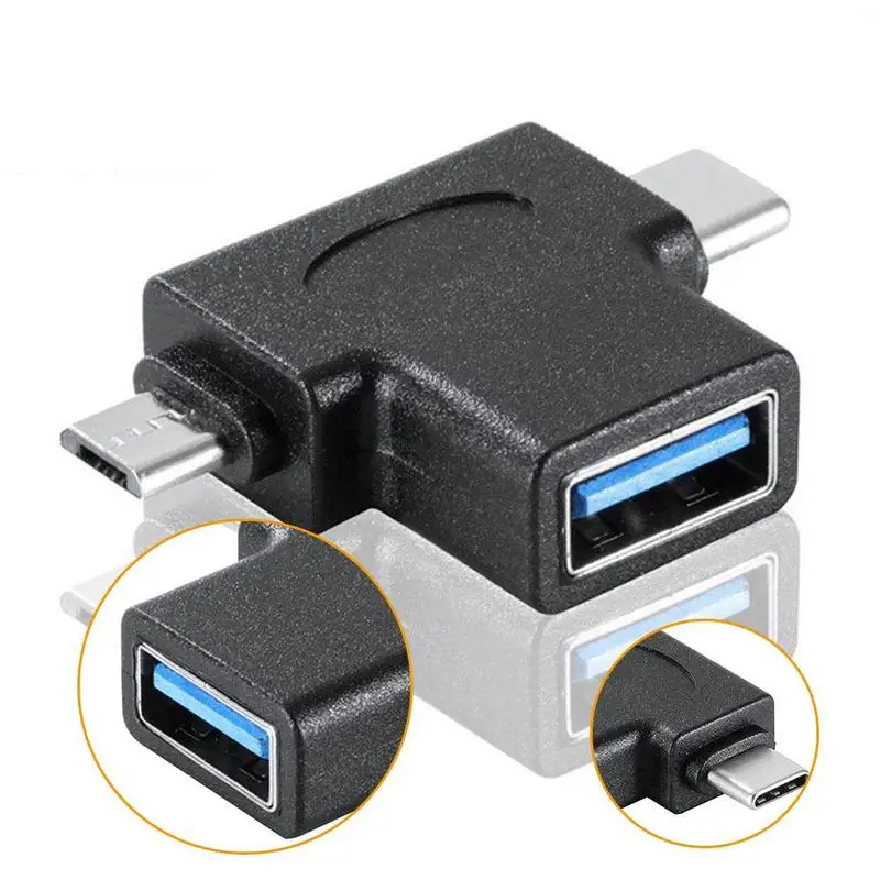 2 в 1 Micro USB 5pin USB 3,1 type C штекер USB 3,0 Женский OTG адаптер для мобильного телефона планшета ноутбука карта для клавиатуры ридер