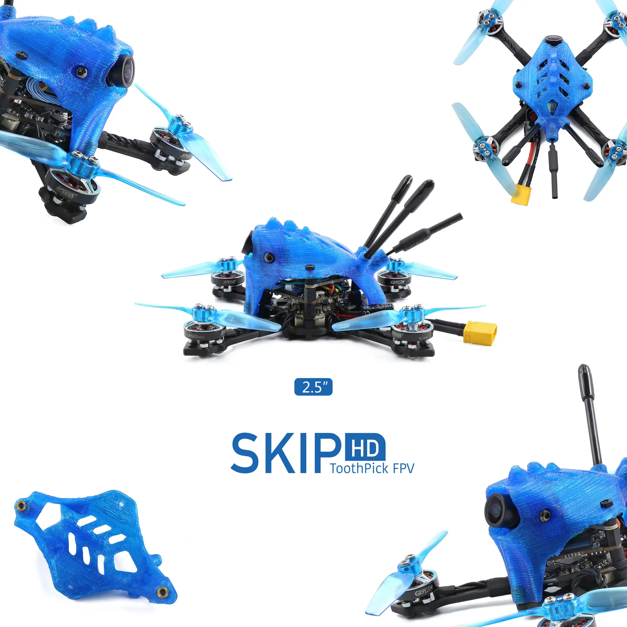 GEPRC SKIP HD 2.5 ToothPick Drone WTIH Camera Option:RunCam Split 3 Nano(Code1) / Caddx baby turtle V2(Code2)