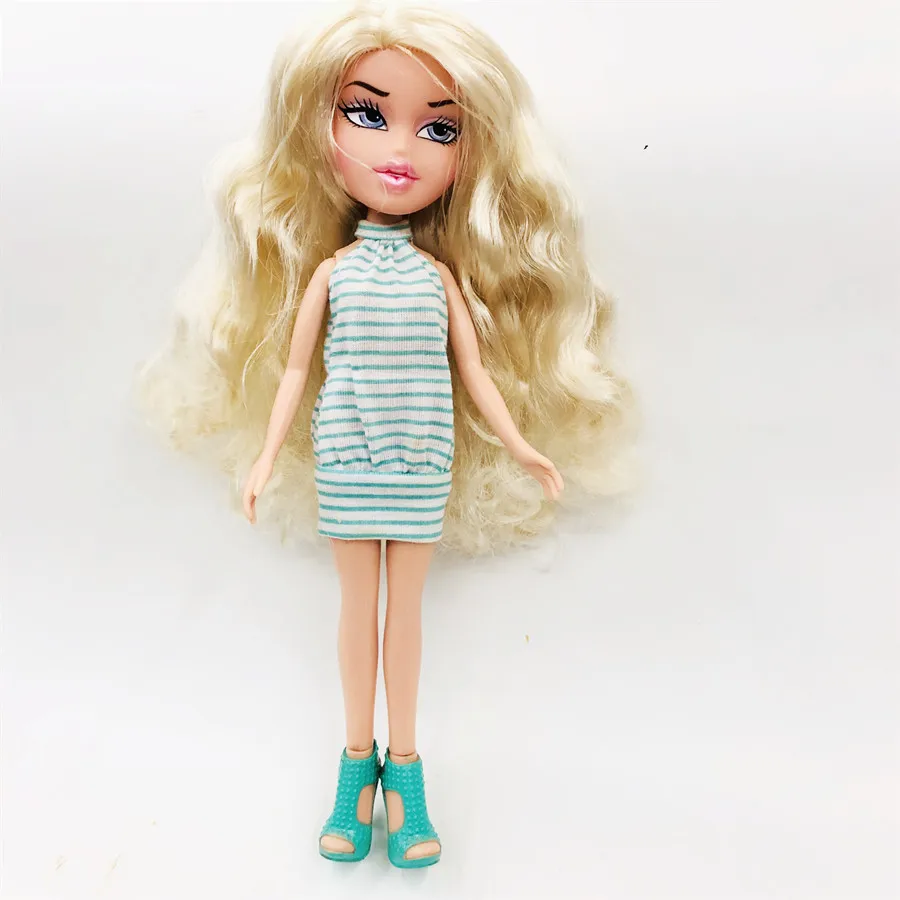 Новинка 23 см оригинальная модная фигурка оригинальная Кукла Bratz YASMIN красные волосы красивая игрушка лучший подарок для ребенка - Цвет: Синий