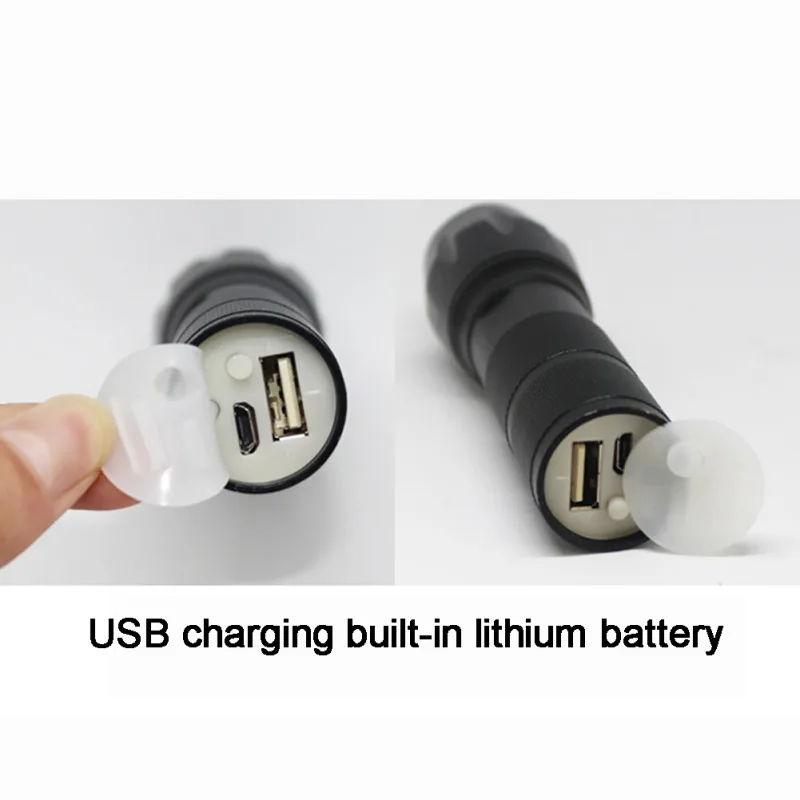 USB Перезаряжаемый Фонарик через границу A100 встроенный аккумулятор 18650 многофункциональный внешний велосипедный мобильный источник питания