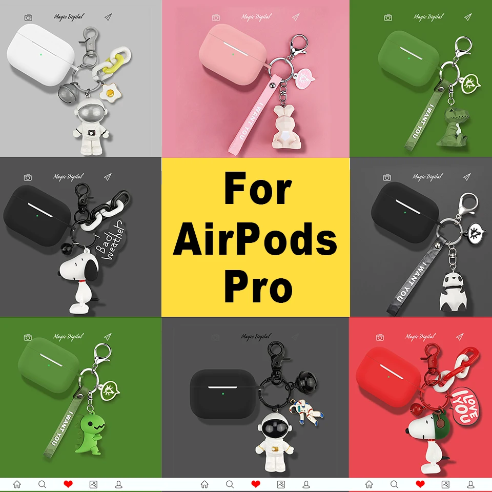 Милый декоративный силиконовый чехол для Apple Airpods Pro 3rd чехол Bluetooth наушники аксессуары Беспроводная гарнитура чехол сумка брелок