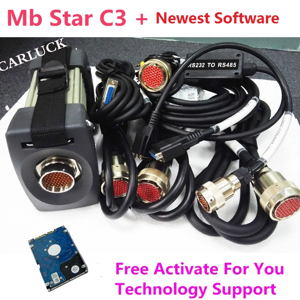 Высокое Качество MB Star C3 Полная поддержка чипа 12 В и 24 В MB C3 инструмент для диагностики звезды MB Star C3 мультиплексор тестер