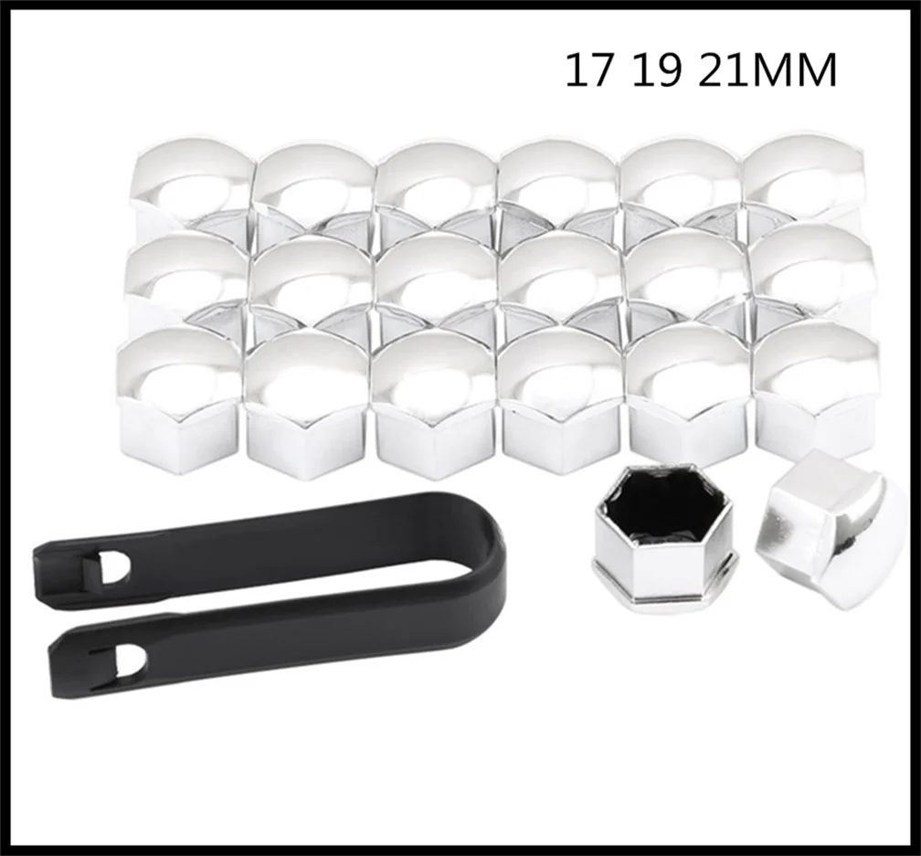 17 19 21mm Car accessories 20Pcs tire nut bolt protection cap shape for Ford C-MAX Flex B-MAX Atlas Territory Formula Vertrek