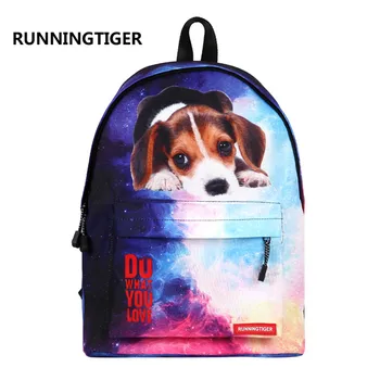 

3D Animal Printing Student Backpack Women Girl School Bags Female Canvas Mochila School Bags for Teenagers Kids Travel Bags 2020