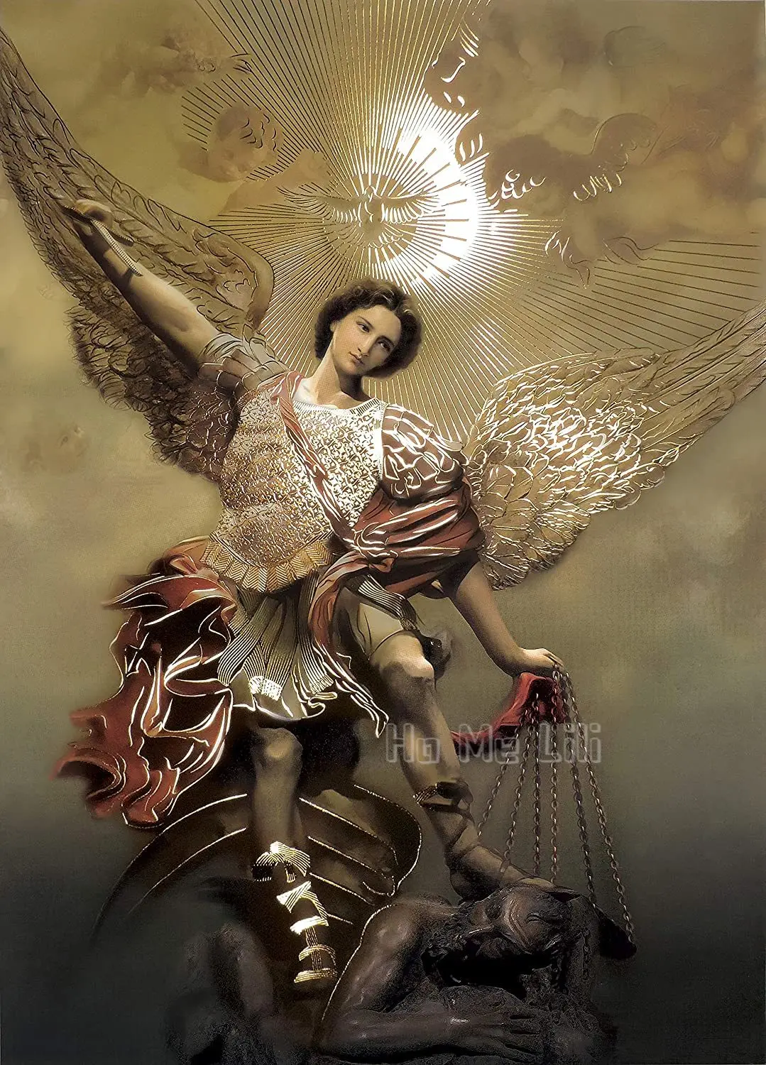 

Saint Michael The Archangel Religious Wall Art Print Poster