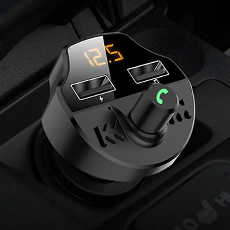 Автомобильный 1 шт. MP3-плеер беспроводной музыкальный fm-передатчик Bluetooth Радио трансмиссор USB быстрое зарядное устройство