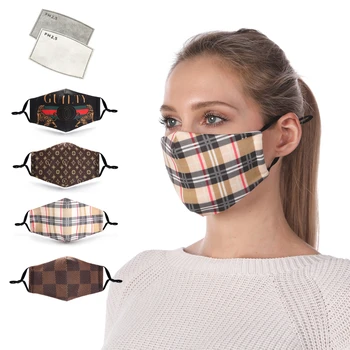 

Zohra Plaid Printing Reusable Protective PM2.5 Filter Mouth Mask Anti Dust Face mask Windproof Adjustable Face Masks