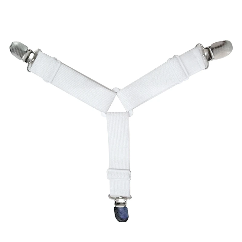1pc white Простыня Удобная практичная Нескользящая клипса Регулируемая нагрузка Захваты ремень крепеж зажимы для матраца спальные простыни держатель 1 шт/4 шт - Цвет: 1pc white