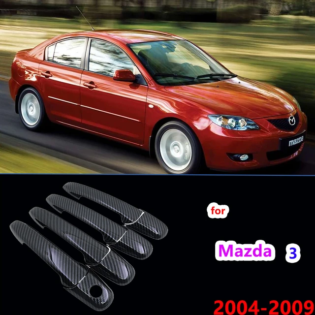 Schwarz Carbon Faser Türgriff Abdeckung für Mazda 5 Premacy 2004 ~ 2018  2005 2010 2013 2017 Auto Zubehör Aufkleber trim Set Chrome - AliExpress