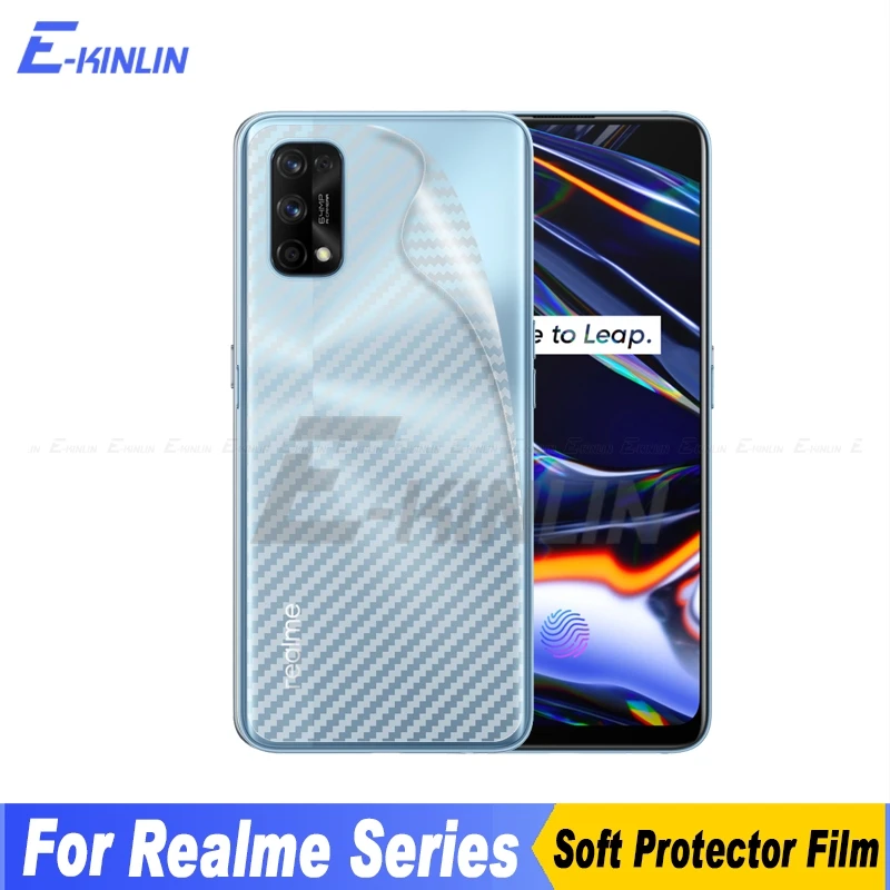Задняя крышка из углеродного волокна Защитная пленка для экрана Realme 8s 8i 8 7 5G 7i 5i 6i