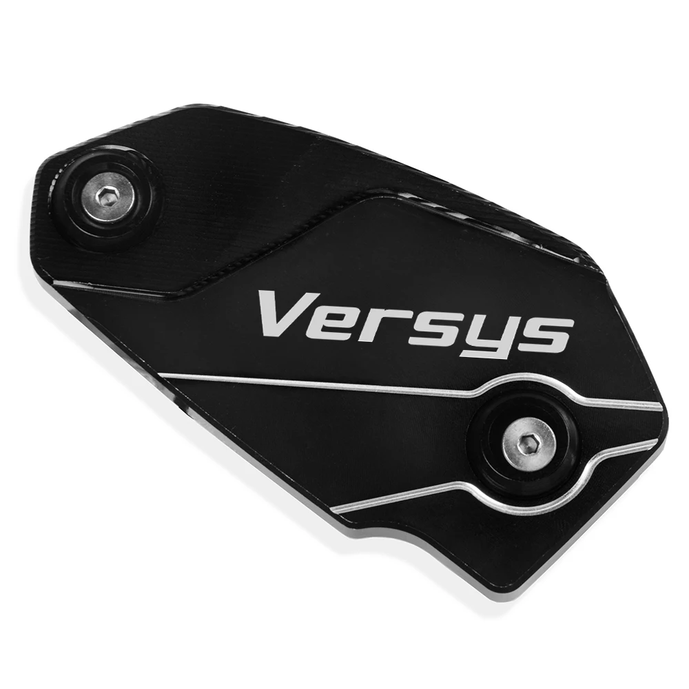 Для Kawasaki Z800 ER6N ER6F VERSYS 650 ninja650 мотоциклетная алюминиевая Тормозная жидкость резервуар Защитная крышка защитные аксессуары - Цвет: RC-050-A-BK-BK-Versy