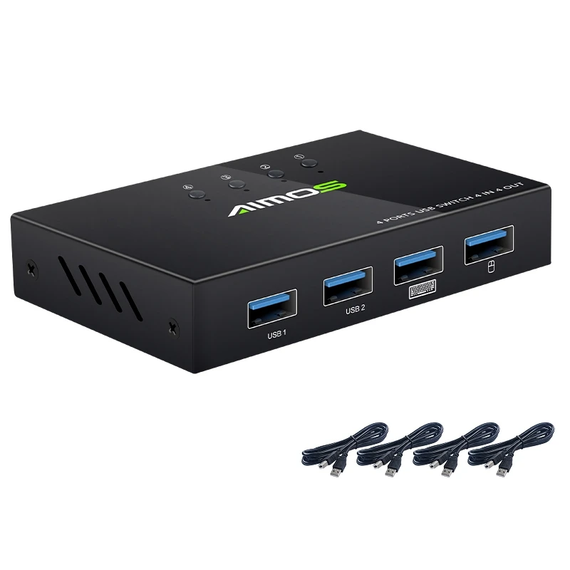 USB 2 0 переключатель KVM разветвитель коробка для 4 ПК совместное использование