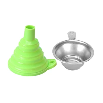 

3D Printer Accessories Resin Filter Cup Silicone Funnel Consumables Filter Funnels Metal Strainer for SLA Green