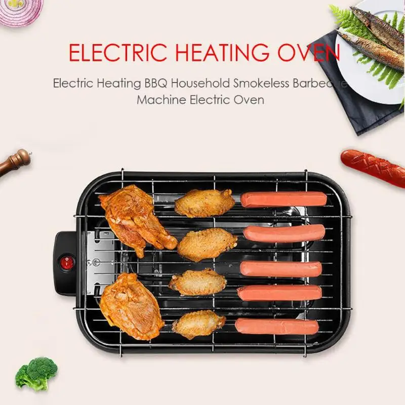 Günstige Tragbare Rauchfreien Elektrische Heizung BBQ Ofen Dual U förmigen Edelstahl Wärme Rohr Teppanyaki Grill Fleisch Maschine fleischwolf