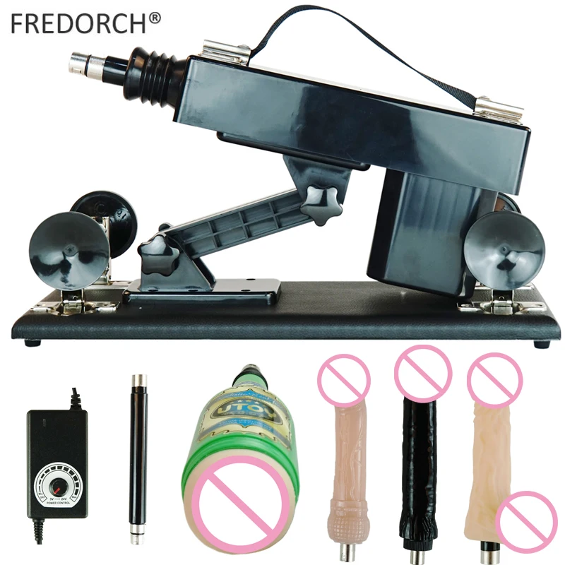  FREDORCH A2 Automatic Sex Product Vibrator Flexible Sex Machine Gun with Masturbation Cup and 3 Dil