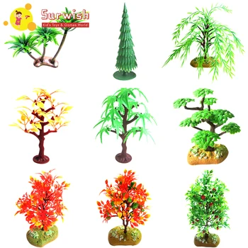 

Surwish Plastic Plant Gardening Plant Decoration Fake Nine-layer Pine Red Leaves Fruit Maple Trees For Model Building Decor Kit