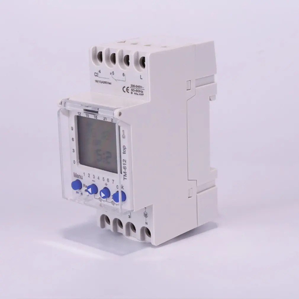 SINOTIMER 220V TM612 два канальный таймер 7 дней 24 часа Программируемые Электронные с ЖК-дисплеем цифровые реле времени с двумя выходами реле