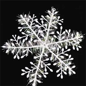 

15PCS 11cm Christmas Trees Decoration White Snowflake Bunch Hanging Snow Decorations for Home Xmas New Year Ornament Gift Sale