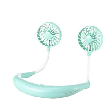 

Portable USB Mini Fan Neck Fan Neckband With Rechargeable handheld Conditioner Battery For Room Air Fans Small Cooler Desk Z7F6