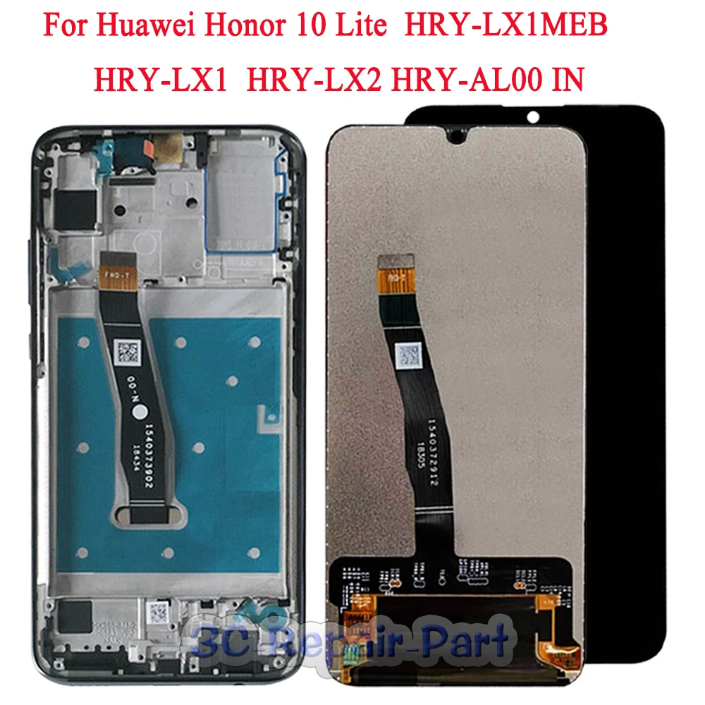 С ЖК-дисплеем для Huawei Honor 10 Lite рамка дисплея HRY-LX1MEB HRY-LX1 LX2 AL00 в ЖК-дисплей +
