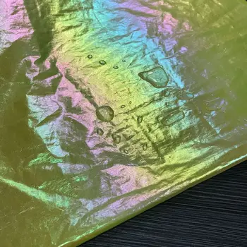 

Waterproof laser men's and women's colorful windbreaker overcomes cotton clothing luminous nylon cloth fabric material