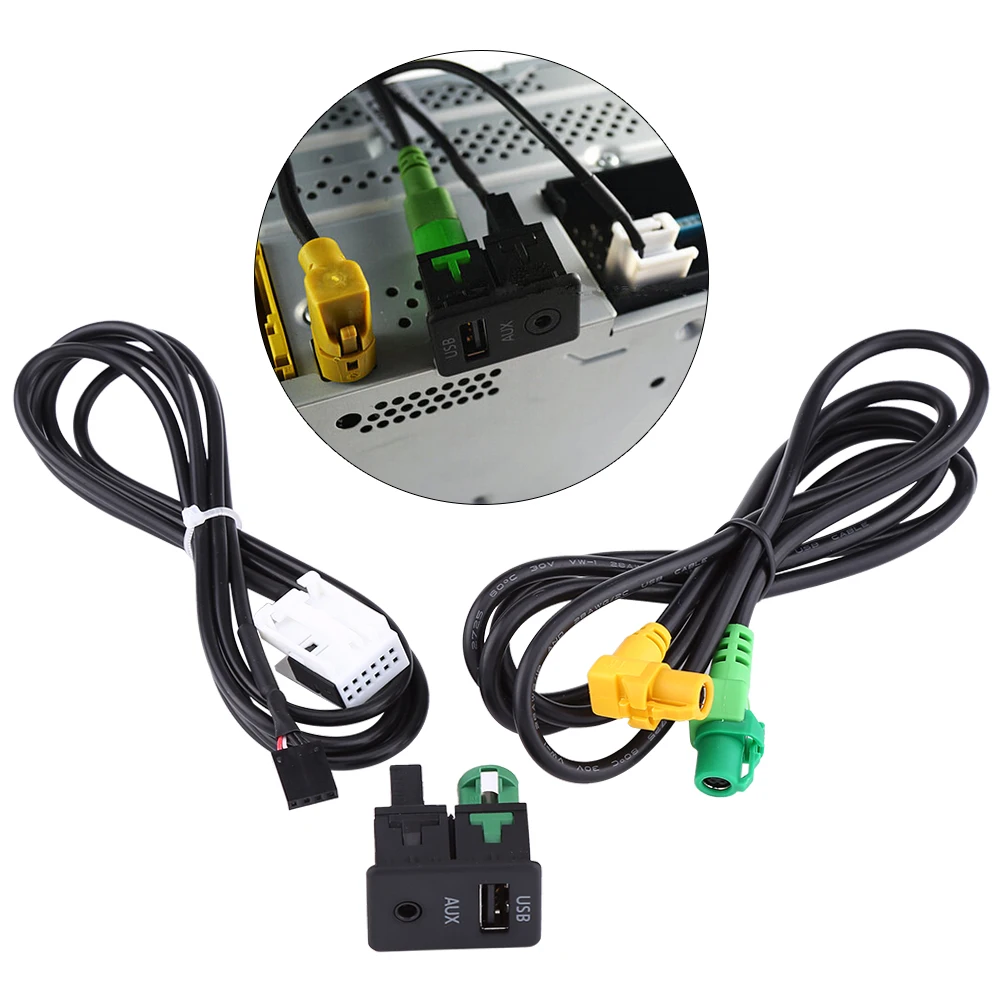 USB Aux Commutateur /& USB Cable adaptateur Cable pour BMW 3 5 series E87 E90 1E