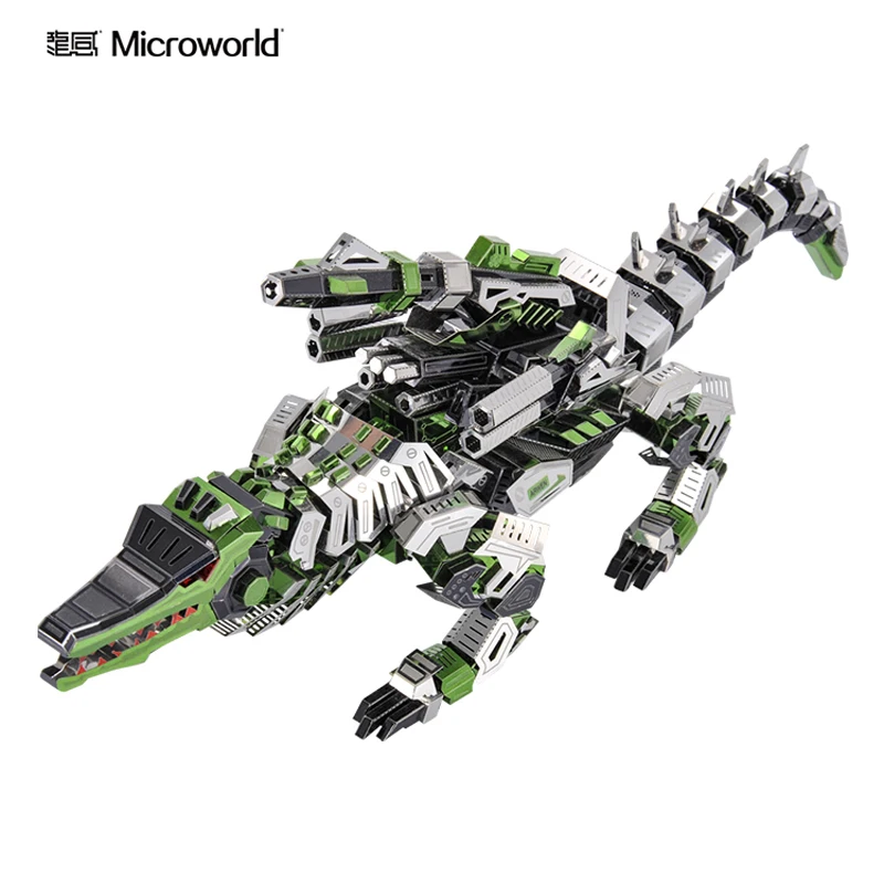 Microworld 3D металлические головоломки Maesh Gavial модели наборы DIY 3D лазерная резка собрать головоломки игрушки настольные украшения подарок для детей