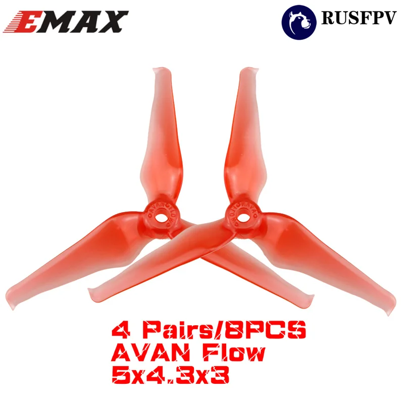 2 пары 4 шт. Emax AVAN потока 5 дюймов 5x4,3x3 3 Лопасти Радиоуправляемый Дрон FPV Racing Propeller для 2206 2207 2306 мотор