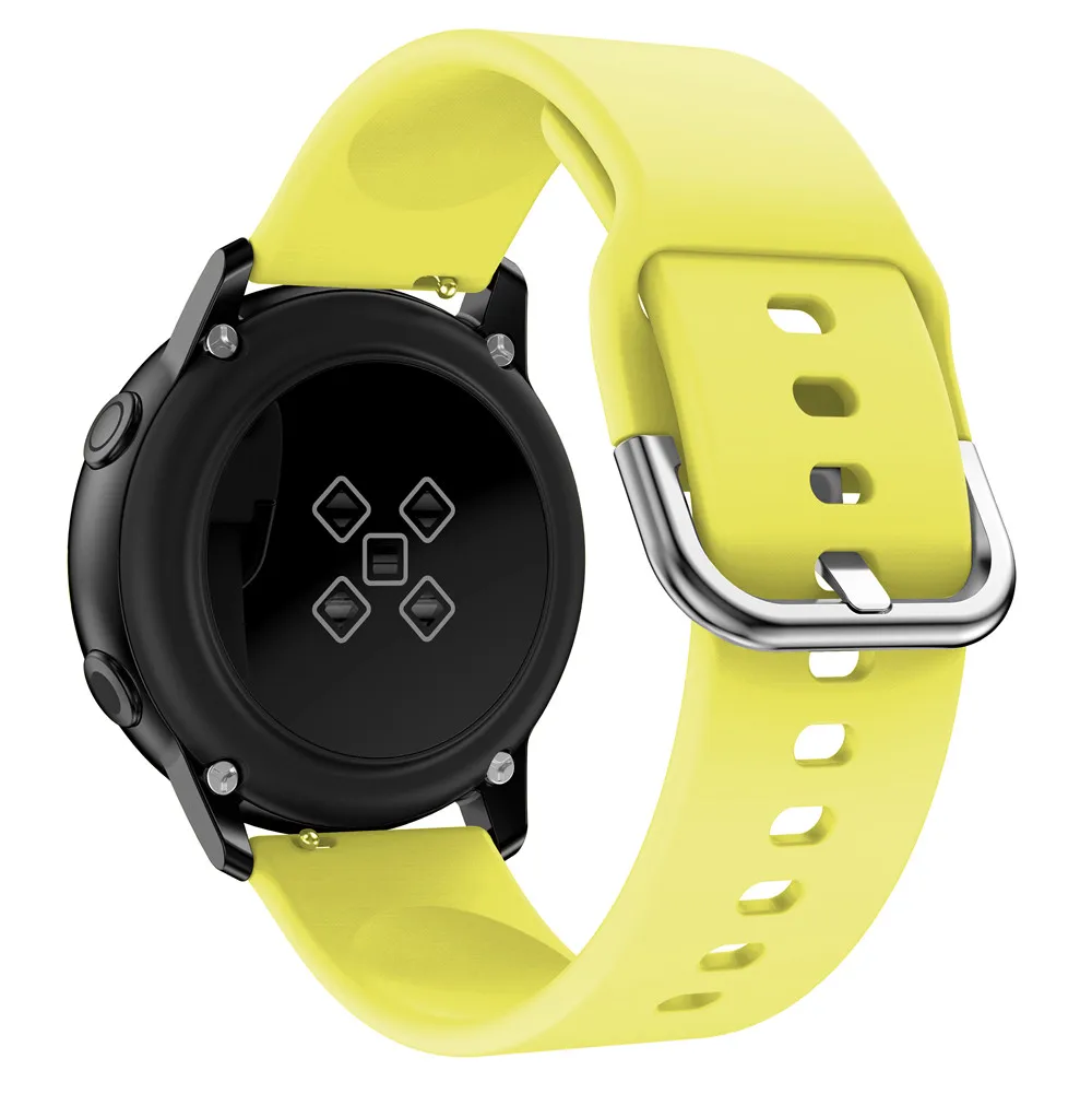 20mm Silicone Watchband for Samsung Galaxy Watch 42mm Active2 40mm 44mm Band Bracelet Gear Sport S2 Strap for Huami Amazfit BIP