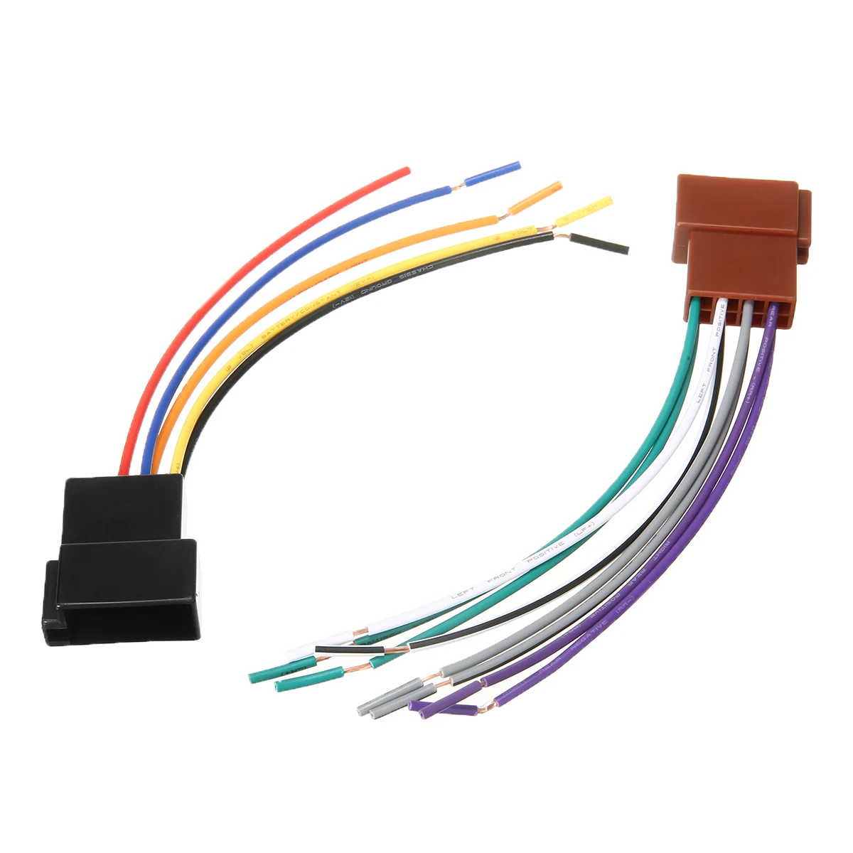 Mayitr 1pc 12V 16CM Universal Car Stereo Female Socket Radio ISO Wire Harness Adapter Connector FOR Power 4 speakers