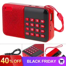 E16 Портативный MP3 плеер мини ручной Аудио карты стерео динамик FM радио с 3,5 мм разъем для наушников для дома на открытом воздухе