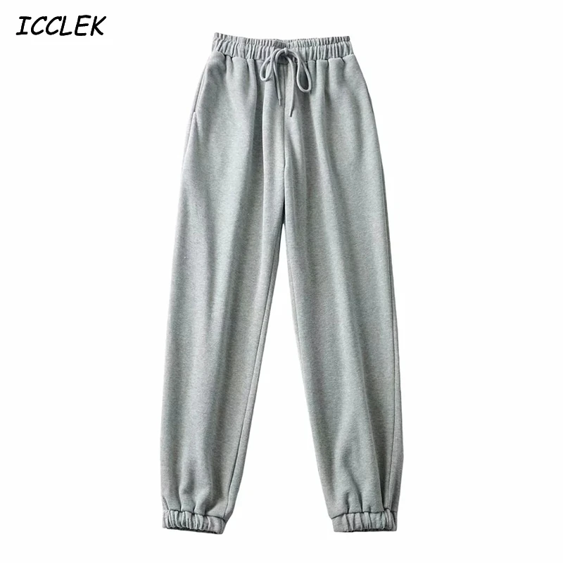 

Women's Sweatspants Elastic High Waist Trousers Oversize Casual Harem Pants Loose Beam Foot Jogging Pants Female Drawstring Pant