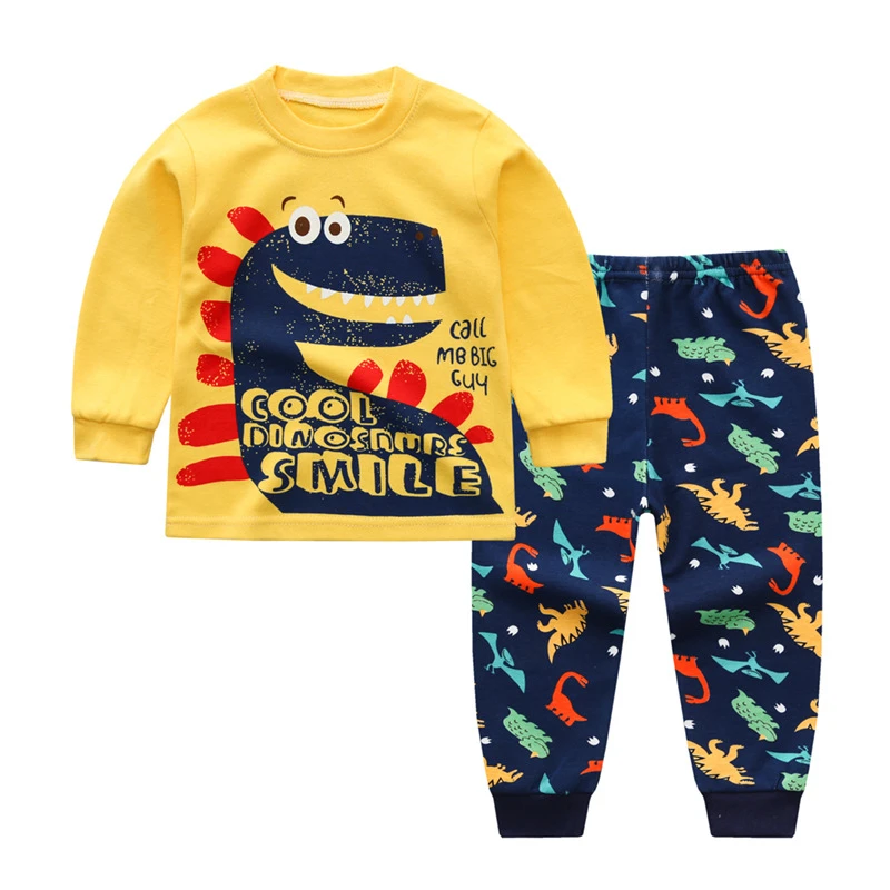 baby clothes penguin set 6m 9m 12m 18m 24m 3t 4t Baby Boys Girls Pajama 2-piece Long Sleeve Children's Clothing Sets Cotton Sleepwear Kids Clothes Suit Baby Clothing Set