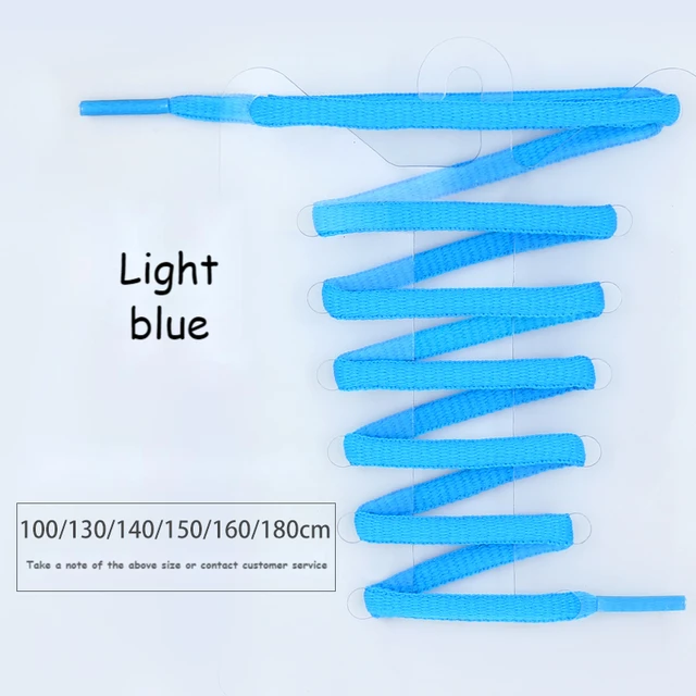 Oval Shoe laces 24 Color Half Round Athletic ShoeLaces for Sport/Running Shoes Shoe Strings 100/120/140/160/180cm Shoelace Light blue