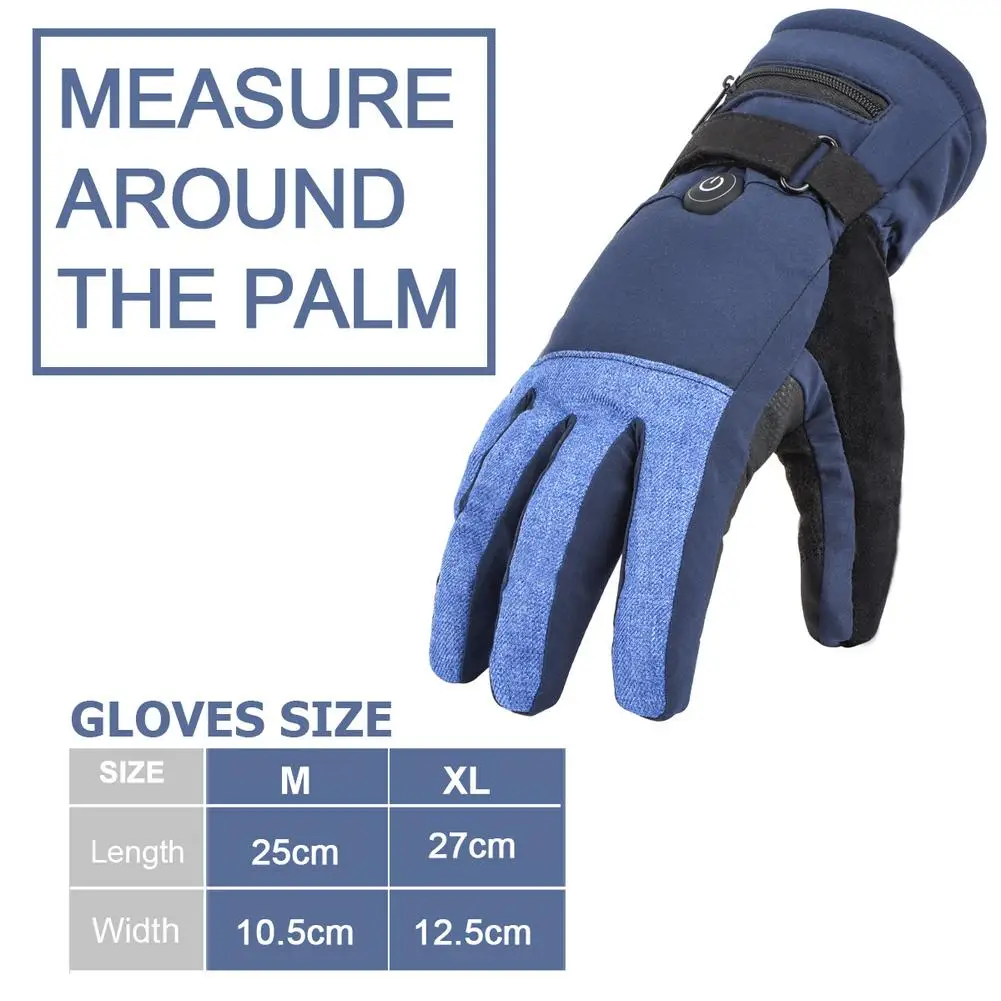 Новые теплые перчатки для верховой езды с сенсорным экраном и вилкой США/ЕС M XL, теплые зимние перчатки с трехуровневым контролем температуры 7,4 В 4,5 Вт